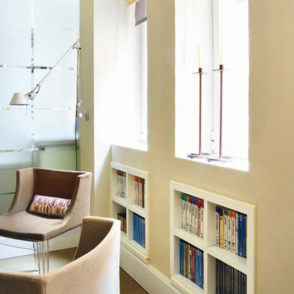 25 coole Ideen fr Nischenregale - Wohnzimmer Dekoration Beispiel