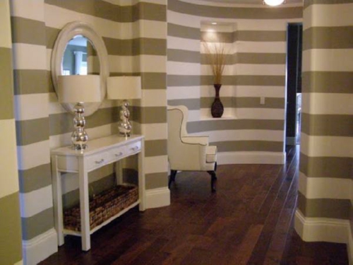 12 weitere Ideen für attraktive Wanddekoration mit Streifen