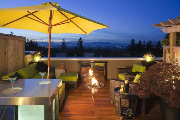 Sichtschutz für Terrassen - coole Bilder von Terrassen Designs