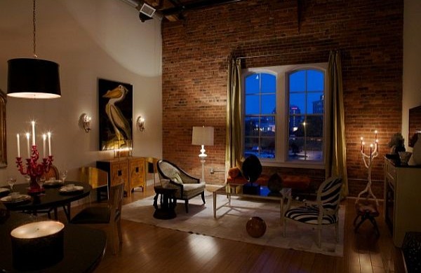 Wandgestaltung mit Ziegeln für einen rustikalen Blickpunkt