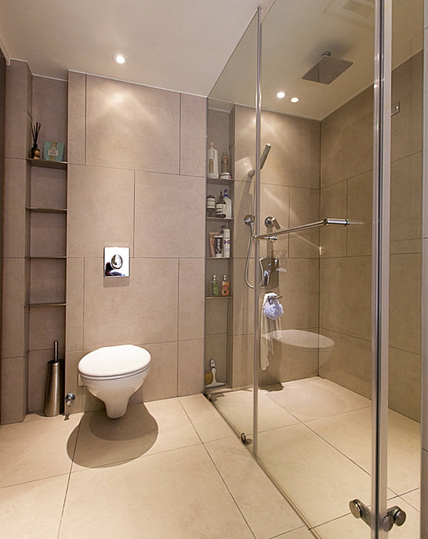 Wohnideen fürs Badzubehör und Badeinrichtung, die den Raum vergrößern