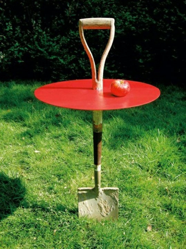 Gartentisch selber bauen Gartenmöbel Bastelideen