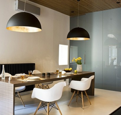 Große Pendelleuchten im Esszimmer - moderne Hängelampen