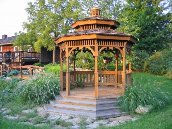 50 Gartenlauben aus Holz - Gartenpavillon selber bauen