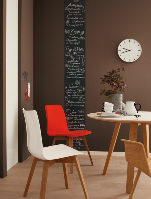 Wandfarbe Mocca  Wnde streichen in eine kaffeebraune - Wohnzimmer Wandgestaltung Farbe
