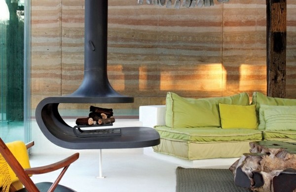 Hängender Kaminofen - moderne, Luxus Kamine