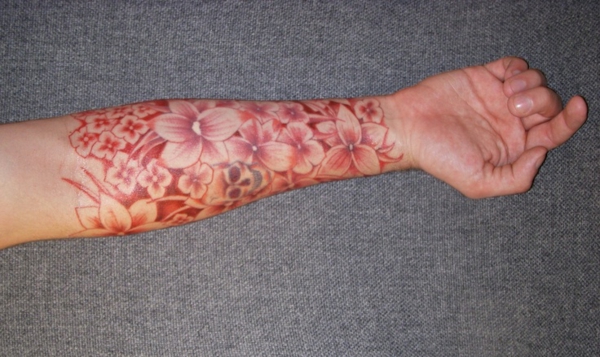 Unterarm blumen tattoo 