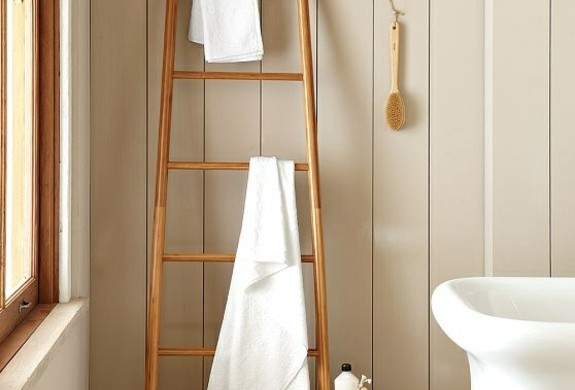 Handtuchleiter Holz - 35 reizende Badezimmer im Landhausstil