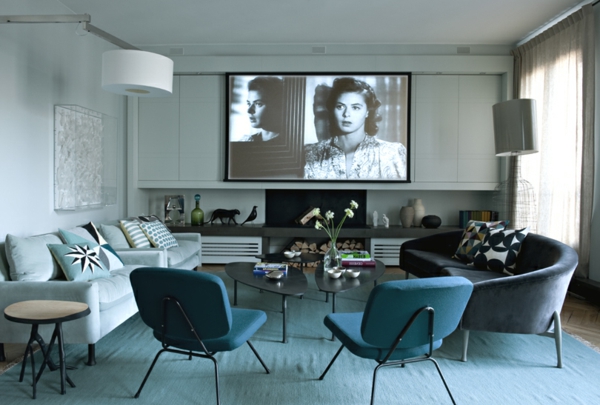 Zimmer Farbgestaltung - frisches Salbeigrün im Innendesign