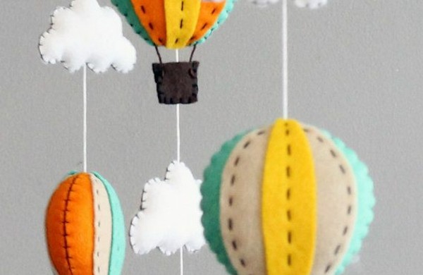 Handgefertigtes Baby Mobile Sportbälle - Filz Deko Für Kinderzimmer