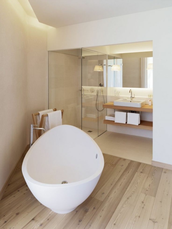 badezimmergestaltung ideen freistehende badewanne moderne badezimmer