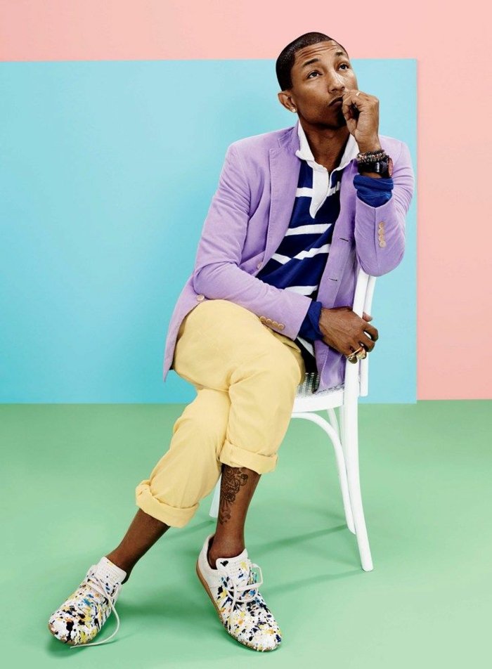 styling tipps männer Pharrell Williams foto shooting