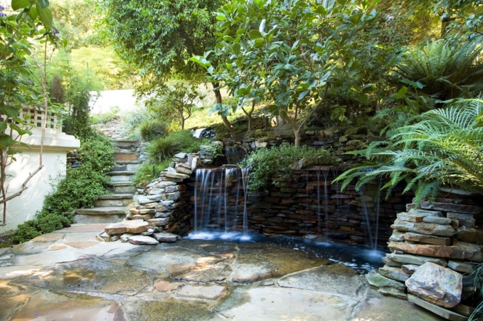 Wasserfall im Garten selber bauen und die Harmonie der ...