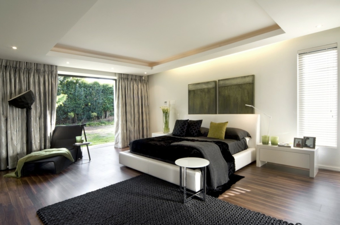 Schlafzimmer schwarz weiß - 44 Einrichtungsideen mit klassischem Look