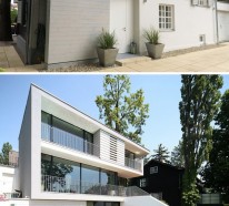 Fünf moderne  Häuser mit  Erweiterungsdesign