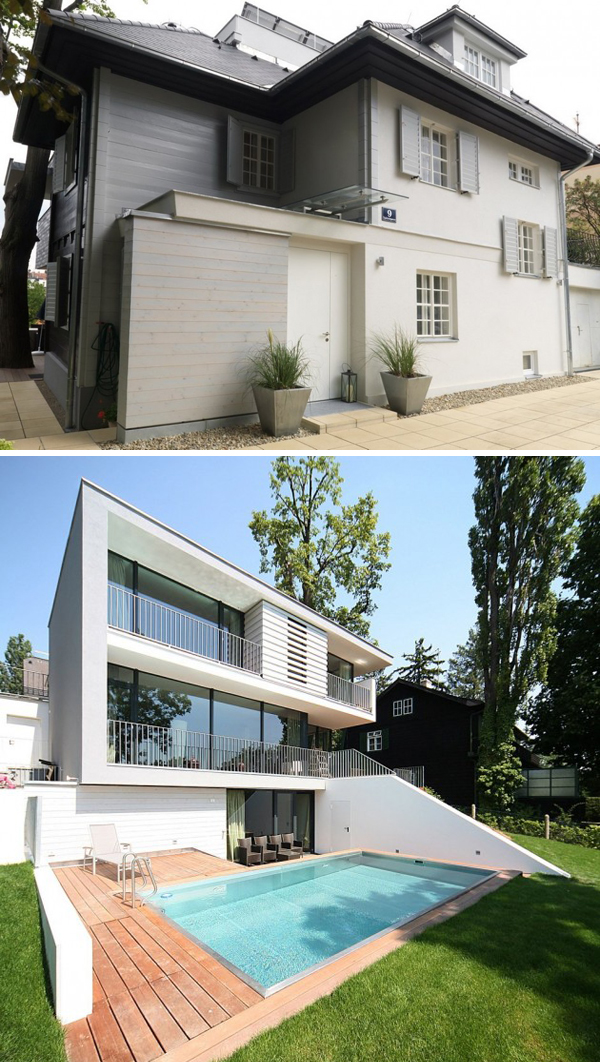 Erweiterungsdesign von Modernen Häusern  und neues Schwimmbad Modell