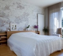 31 Ideen wie Sie eine Backsteinwand hinter Ihrem Bett schmücken könnten