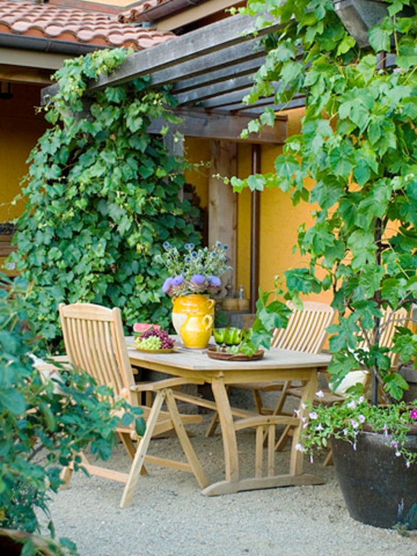 Terrasse Materialien und Designs.