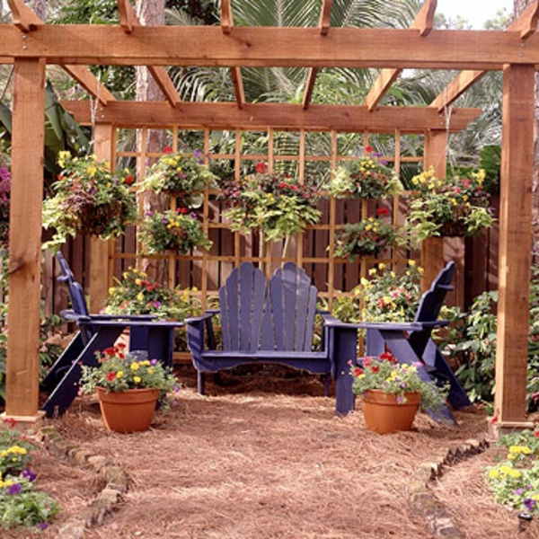 Terrasse Materialien und Designs.