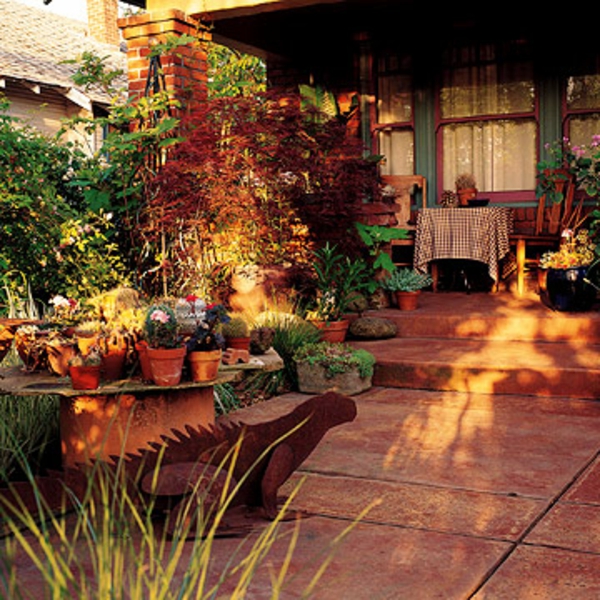 Terrasse Materialien und Designs.