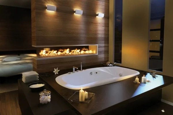 braun interieur design idee badewanne luxus