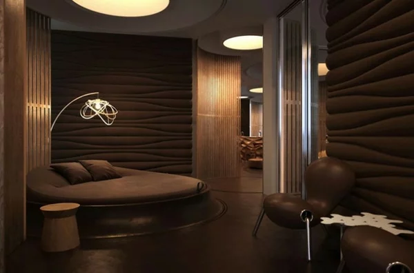 braunes interieur design idee schlafzimmer luxus