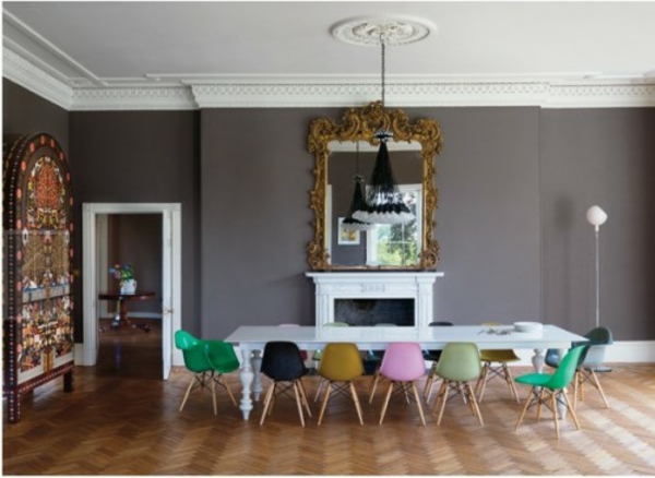 bunte stühle akrylglas idee design dekoration elektisch