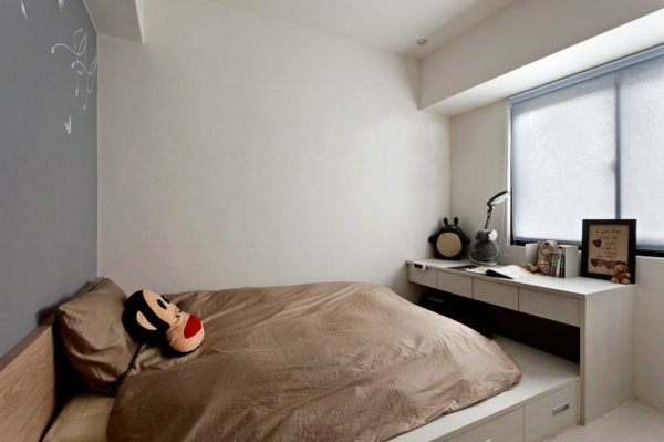 deko idee modern braun affe fenster licht decke minimalistisch