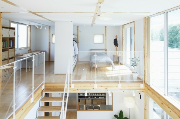 glas wände tageslicht minimalistisches design interieur idee japanisch