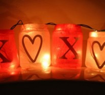 Coole Idee für  leuchtende Gläser zum Valentinstag