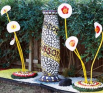 Gartendeko Ideen aus preiswerten Kunststoffen und Materialien
