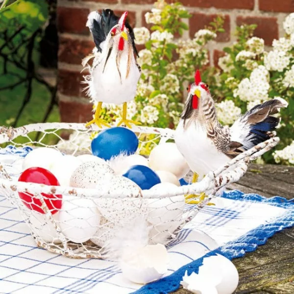 korb eier picknick outdoor dekoration ostern idee mittagessen