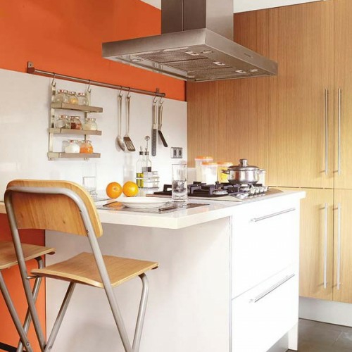 küchenblock kochstelle küchenschiene holz küchenstühle idee