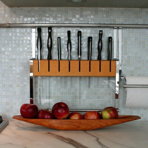 küchenschiene küchenmesser holz materialien äpfel