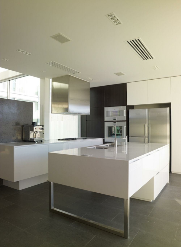 minimalistisch küche design weiss farbe haus wohnung idee