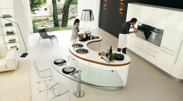 moderne kücheninsel designs idee essbereich
