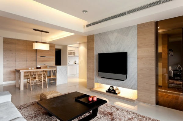 moderne minimalistische deko ideen gemütliche wohnzimmer