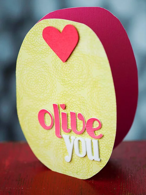 valentinstag karte idee olive spiel 
