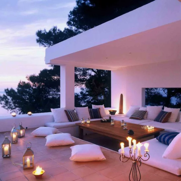 romantisch atmosphäre idee patio balkon terrasse veranda