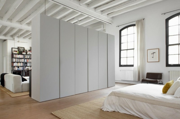 schränke weiss minimalistisch barcelona modern loft