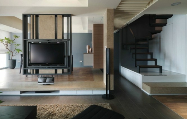 wohnzimmer ferhneser ausblick modernes halb-minimalistisches design