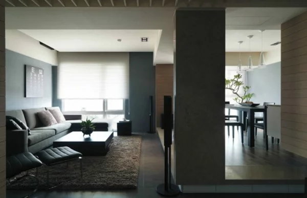 wohnzimmer modernes halbminimalistisches design