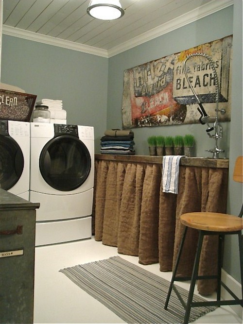 Ideen Dekoration kleiner gemütlichen Waschküche Innenraum