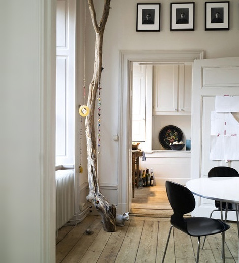 Innendekoration mit Zweigen skandinavisches Design Esszimmer  Küche