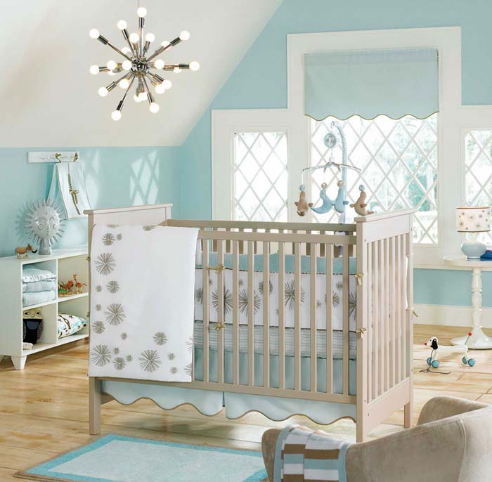 babyzimmer gestalten babyzimmer set zuckersueß babyblau