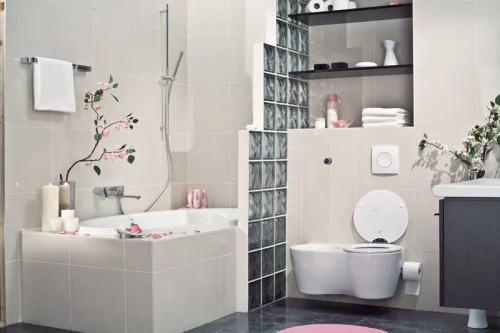 badezimmer deko ideen im japanischen stil badewanne romantik