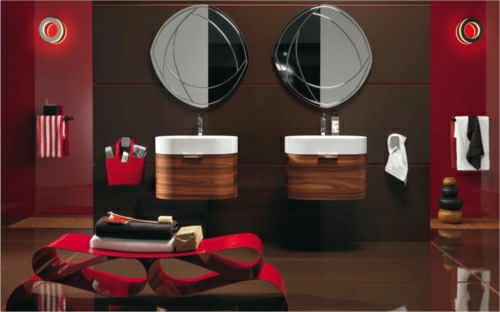 badezimmer glänzend oberfläche design idee