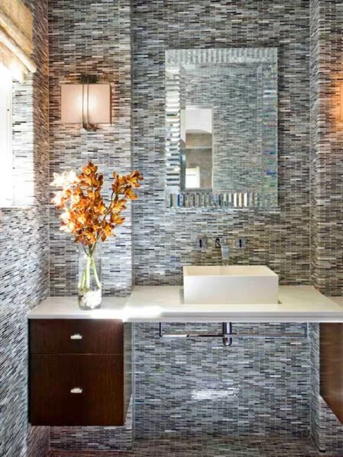 Badezimmer Interieurs extravagant texturen originell design