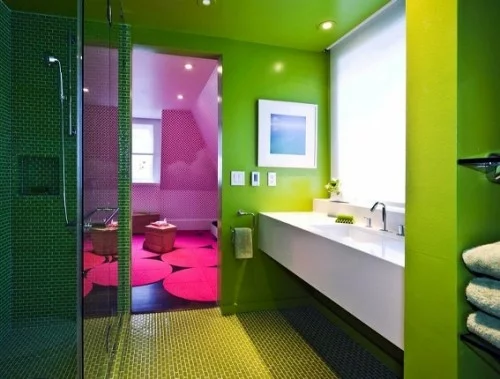 bunte badezimmer designs grelle farben