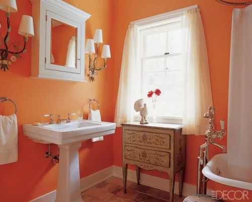 bunte badezimmer designs orange klassisch